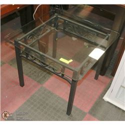 GLASS TOP END TABLE