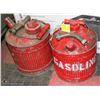 Image 1 : 2 VINTAGE GASOLINE TANKS 9" TALL.