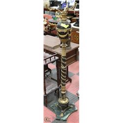 STONE SLAB WITH BRASS FLOOR CANDELABRA