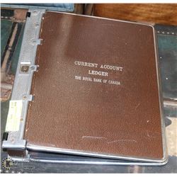 ANTIQUE METAL LEATHERBOUND ROYAL BANK OF