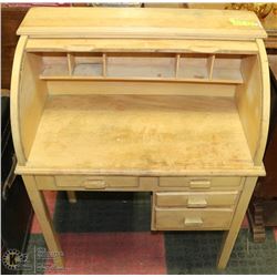VINTAGE SOLID WOOD CHILDREN'S ROLLTOP