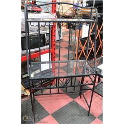 METAL AND GLASS BAKERS RACK