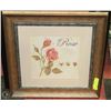 Image 1 : SQUARE ROSE QUOTE FRAMED PICTURE. H