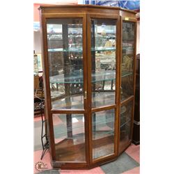LOCKING ESTATE CHINA CABINET WITH ALL MIRRORS,