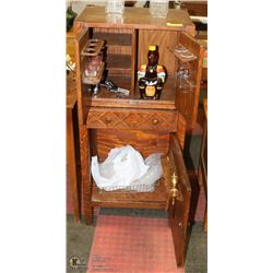 1930S HIDDEN BAR CABINET COMPLETE.