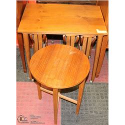 SET OF STACKING TABLES.