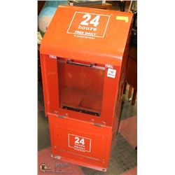 24 HOUR FREE DAILY NEWSPAPER VENDING BOX.