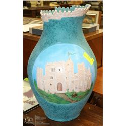 HAND CARVED/PAINTED LARGE VASE