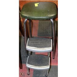 ANTIQUE STOOL WITH 2 STEPS.