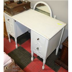WHITE PAINTED VANITY WITH MIRROR