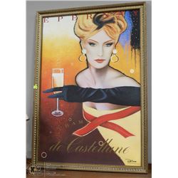 FRAMED VINTAGE CANVAS ART WORK