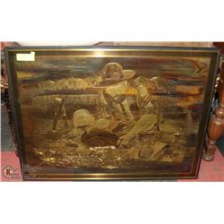 VINTAGE ORIGINAL METAL ETCHING  32 X24