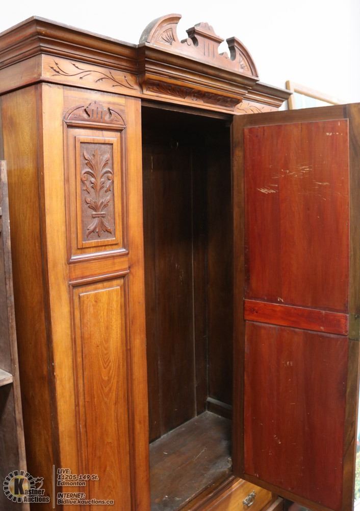 Antique Wardrobe With Mirror Front Door