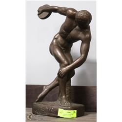 AUSTIN PRODUCTIONS DISK THROWER SCULPTURE.