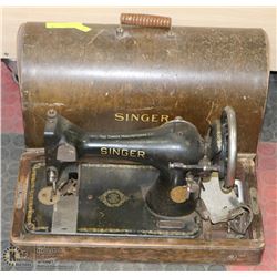 ANTIQUE PORTABLE ELECTRIC SINGER SEWING MACHINE