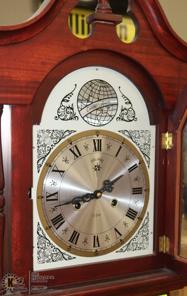 POLARIS 31 DAY WOOD GRANDFATHER CLOCK