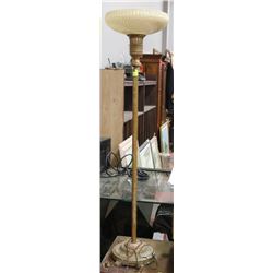 1930S GLASS SHADE TORCHIERE LAMP