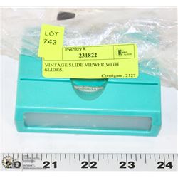 VINTAGE SLIDE VIEWER WITH SLIDES.