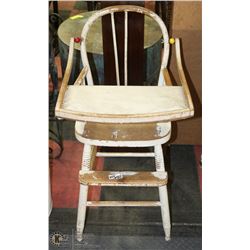 ANTIQUE HIGH CHAIR,