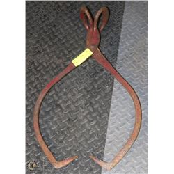 SMALL SET OF ANTIQUE ICE TONGS