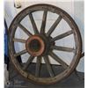 ANTIQUE WOODEN WAGON WHEEL