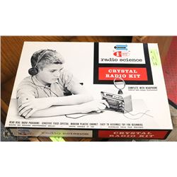 VINTAGE CRYSTAL RADIO KIT IN BOX.