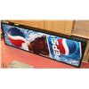 PEPSI SIGN WITH WORKING LIGHTS 15"X47.5"
