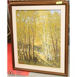 "PROSSEN" SIGNED" FALL" VIEW  FRAMED PAINTING
