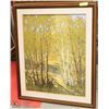 "PROSSEN" SIGNED" FALL" VIEW  FRAMED PAINTING