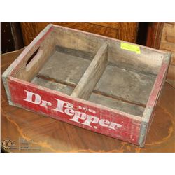 RARE WOODEN DR. PEPPER BOTTLING COMPANY POP CRATE