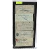 Image 1 : FRAMED COLLECTION OF ANTIQUE CANADIAN CHEQUES