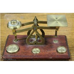 ANTIQUE POSTAL SCALE BRASS BY