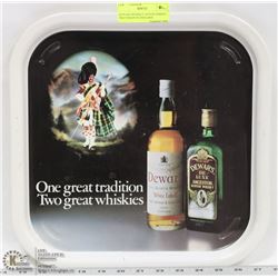 DEWARS WHISKEY ADVERTISMENT TRAY MADE IN ENGLAND