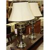 Image 1 : PAIR OF CHROME TABLE LAMPS