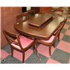Image 1 : CLAWFOOT DININGROOM TABLE WITH 6 CHAIRS AND LEAF