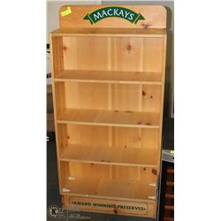 MCKAYS ADVERTISING WOOD SHELF DISPLAY