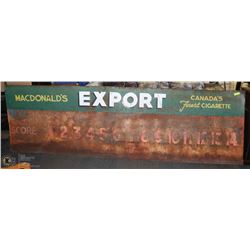 ANTIQUE MCDONALDS CIGARETTE CURLING RINK SCORE