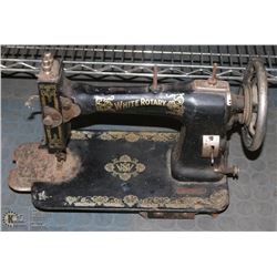 VINTAGE WHITE ROTARY SEWING MACHINE CABINET NOT