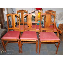 GROUP OF 6 VINTAGE DINING CHAIRS