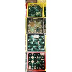 4 CRATES OF ASSORTED VINTAGE INSULATORS ON CHOICE