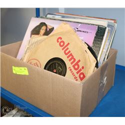 BOX OF LP'S INCL 78'S FROM 1940'S-50'S, DORIS DAY