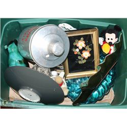 TOTE OF ASSORTED COLLECTIBLES INCL BLUE MOUNTAIN