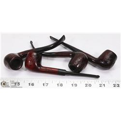 LOT OF 4 HANDMADE MENS VINTAGE TOBACCO PIPES