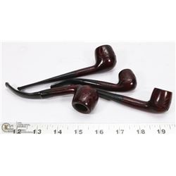 LOT OF 4 VINTAGE LADIES AND MENS TOBACCO PIPES