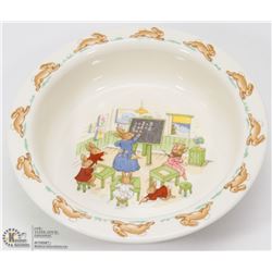 BUNNYKINS BOWL WITH  SCHOOL ROOM SCENE