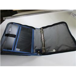 New 1 1/2 inch Zippered 3 ring Binder / 300 sheet Capacity