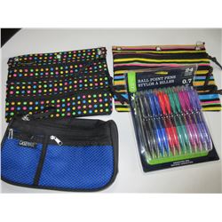 New Pencil/Pen Cases and 24 New Pens