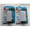 Image 1 : 2 small Appliance surge protectors 6 outlets each