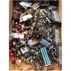 Flat full of Assorted crafting Beads/  and more