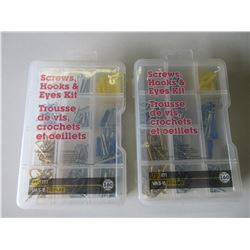 2 Home Kits / screws - hooks and eyelet